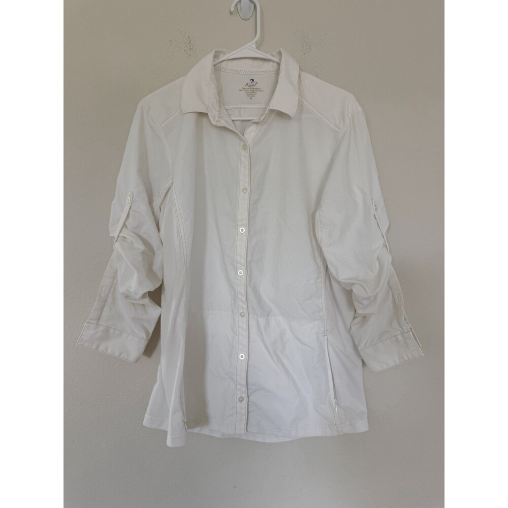 Kuhl Quick Dry Button Front Hiking Shirt Womens XL Gorpcore Outdoors Sporty
